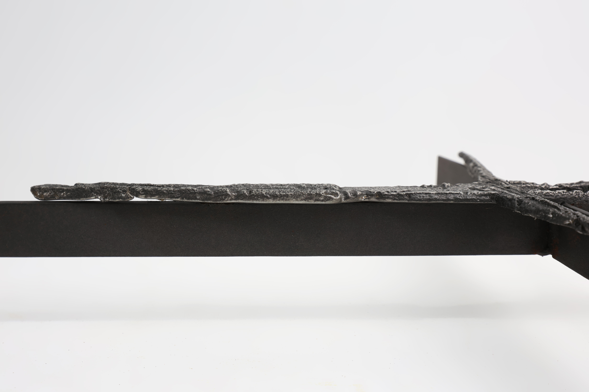 Brutalist Welded-Iron Crucifix Wall Sculpture by Pia Manu, Mid-20th Centurythumbnail